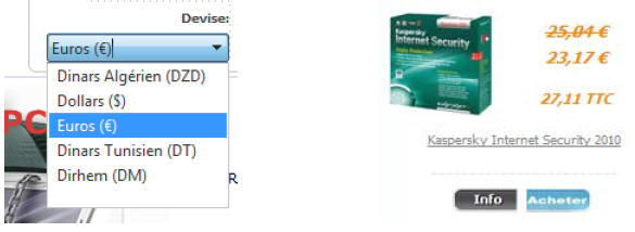 composant-devise Le composant de la devise.