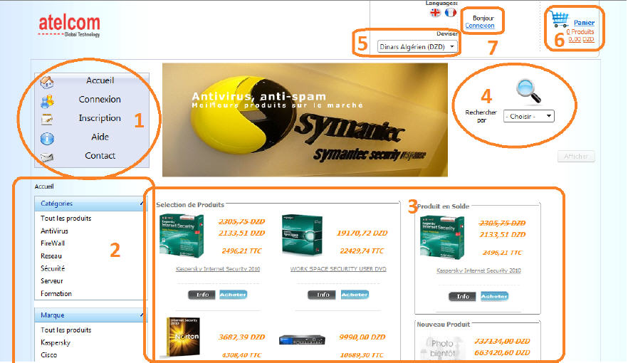 page-accueil-plateforme La page d'accueil de la plateforme.