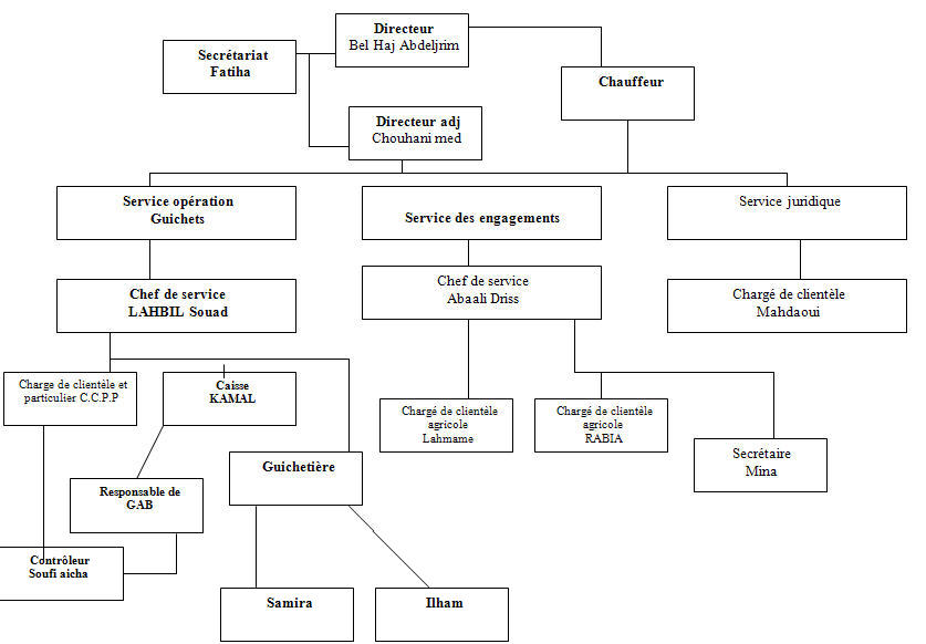 L’organisation SRCA/ SIDI KACEM