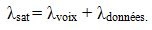 le taux d’arrivée au satellite λ
