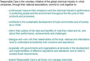 Principes directeurs du Responsible Care selon l’ICCA