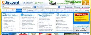 Nouvelle organisation du menu de Cdiscount