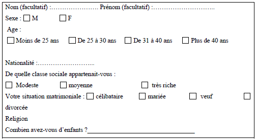 Fiche signalétique Fiche signalétique