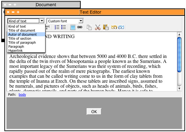 HTT Online : éditeur de textes