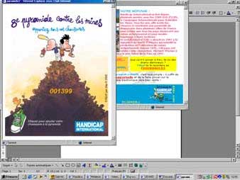 la campagne interactive « 8ème pyramide contre les mines »