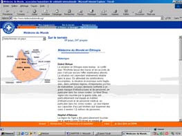 l’internaute s’intéresse aux actions menées par MDM en Ethiopie