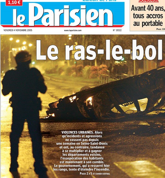 Les émeutes de l’automne 2005 dans les médias :