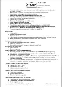 Document technique de la centrale à eau glacée