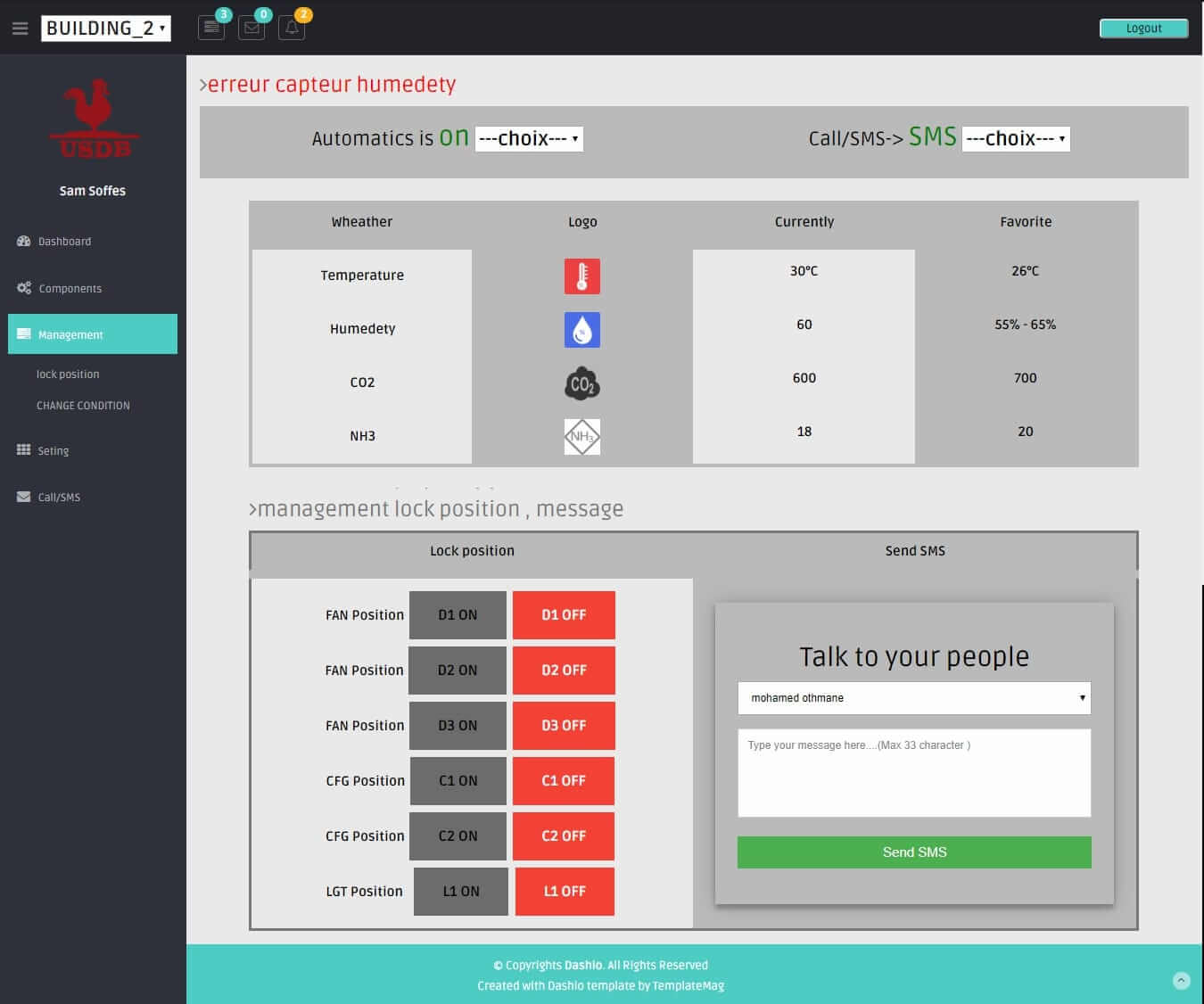 Sous module de Commande