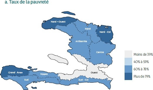 Taux de pauvreté et pauvreté extrême par département en 2012