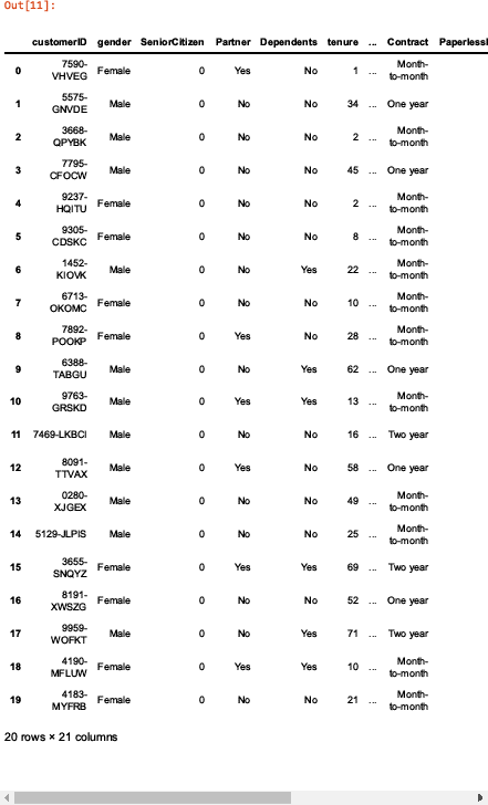 Aperçu jeu de données (Source Personnelle : implémentation python jupyter)