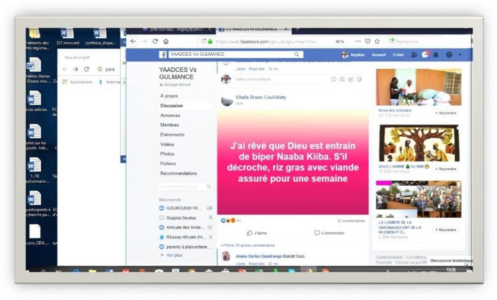 Parenté plaisanterie Burkina Faso - groupe Yaadces vs Gulmantche, message texte d’un gulmantche