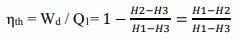 Le rendement thermique du cycle de Rankine