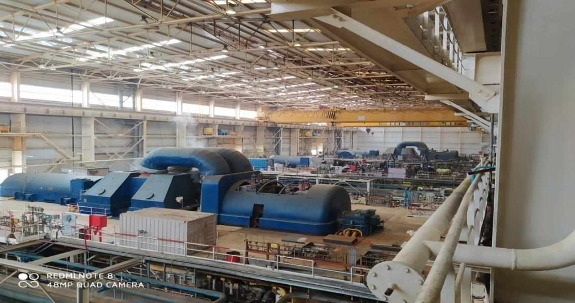 Les trois turboalternateurs de la centrale de Jijel