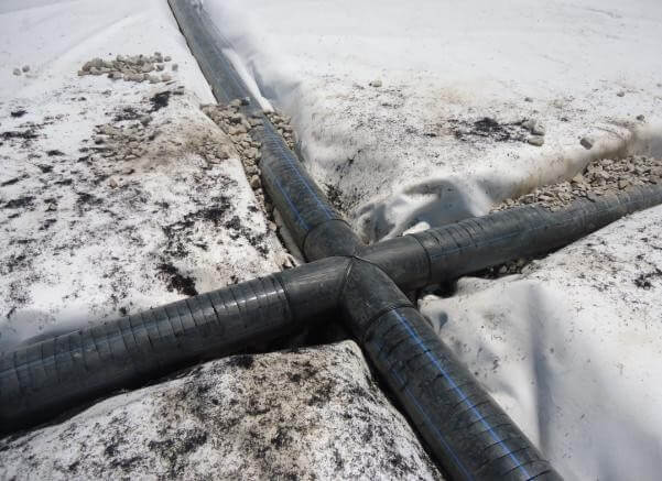 Les tuyaux perforés en PEHD - composant du centre d’enfouissement technique