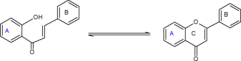 Squelette de base des flavonoïdes