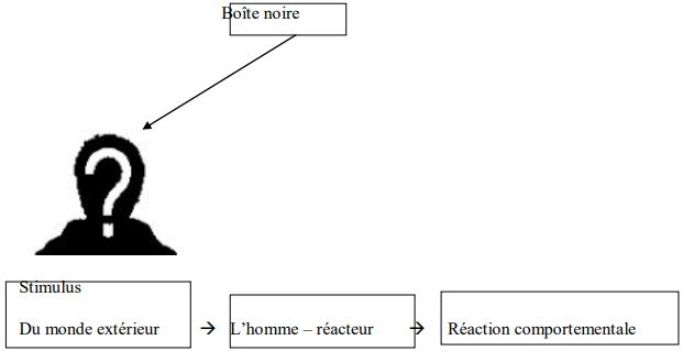 Boîte noire – Stimulus - Du monde extérieur - L’homme – réacteur - Réaction comportementale