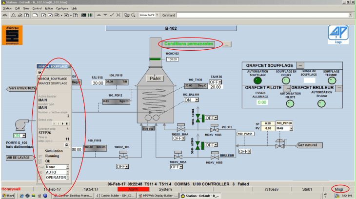 Face-plate du SCM Soufflage