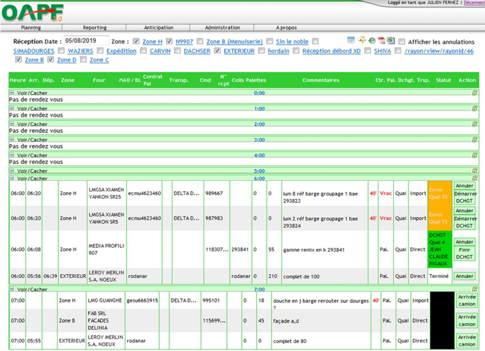 Le paramétrage des pickings et l’envoi de référence sur débord