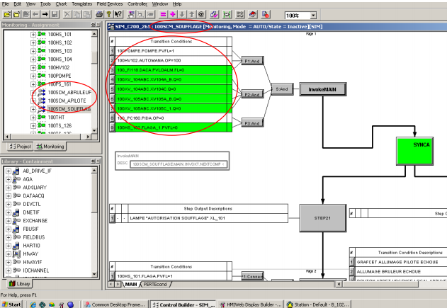la vue du projet dans le Control Builder