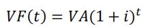 valeur future VF(t)