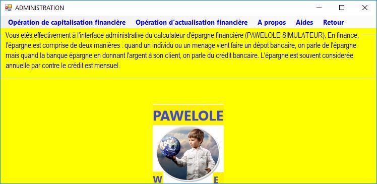 Capture représentative de l'interface d'administration