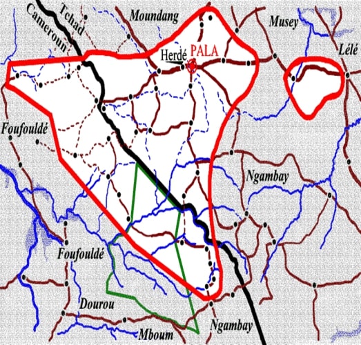 Carte de localisation des locuteurs lamé