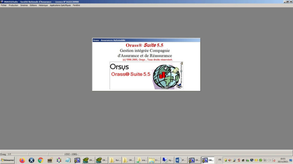 un aperçu du logiciel ORASS