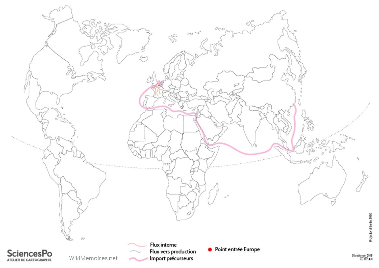 Cartographie flux ecstasy, conception Julien Magana, 2022