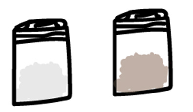 Pochons cocaïne / héroïne réduit ou en papier conception Julien Magana 2022