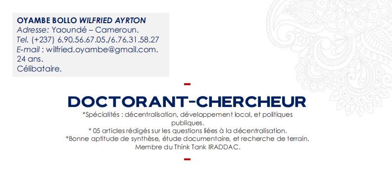 OYAMBE BOLLO WILFRIED AYRTON AYRTON