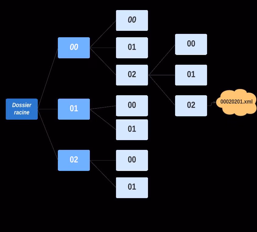 Arborescence des fichiers XML