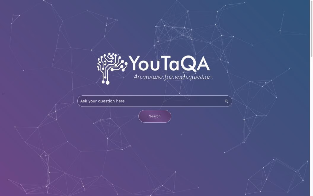 Capture d’écran de l’application web YouTaQA